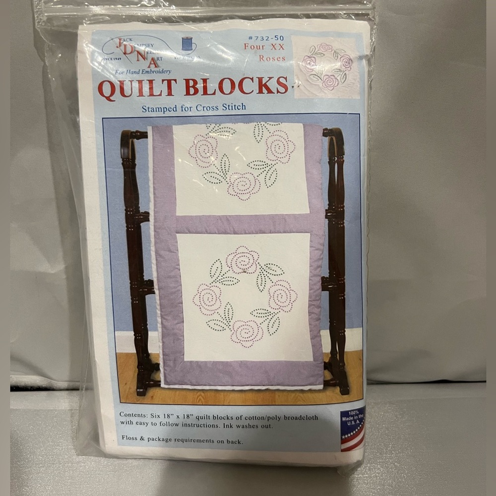 Stamped Cross-stitch Quilt Blocks